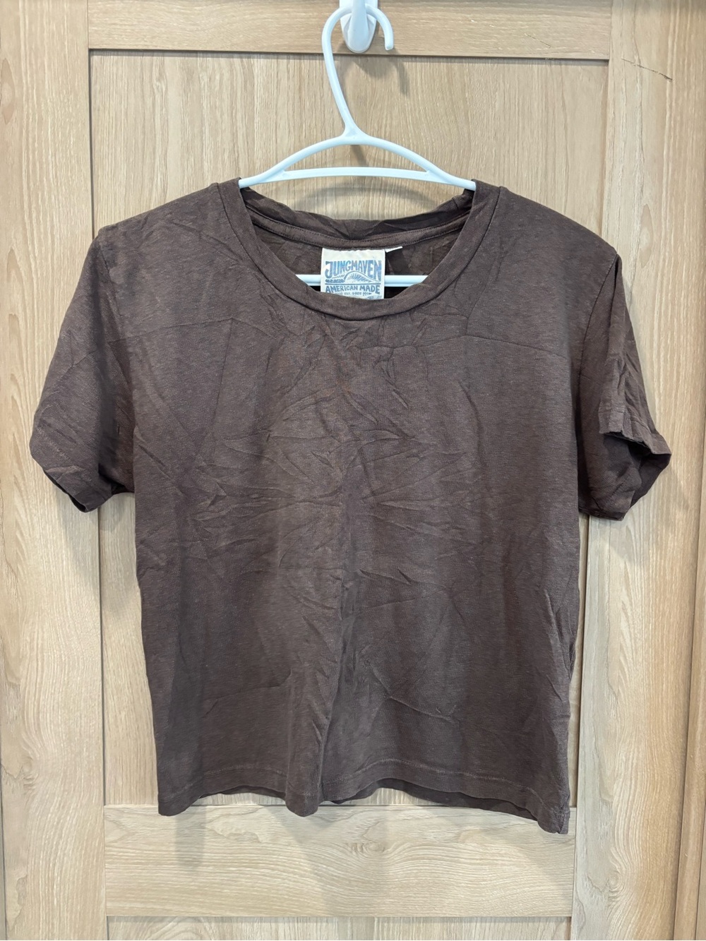 Jungmaven Cropped Lorel Tee Size XS USA Made Basic T Shirt